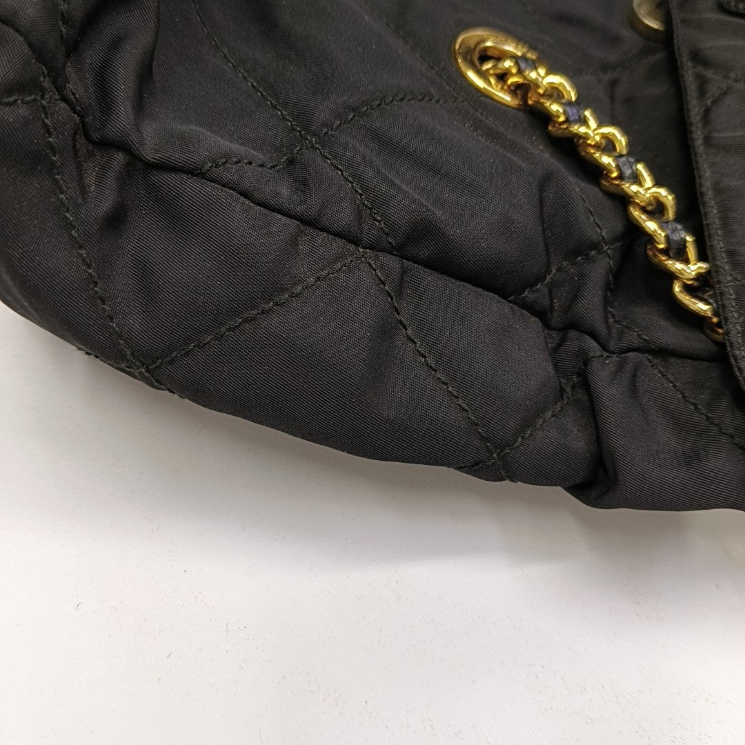 Nylon Quilted Nylon Black