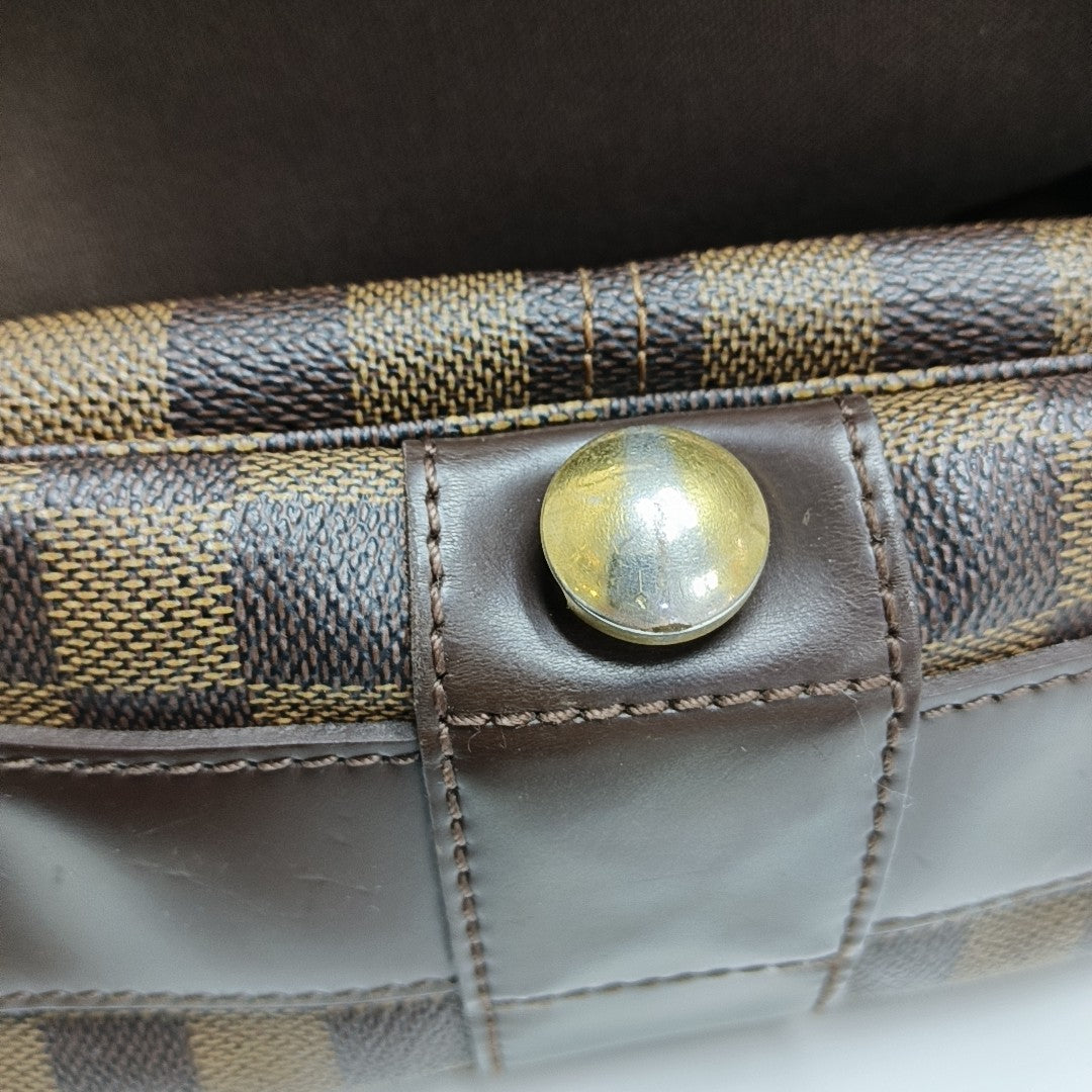 BASTILLE Damier Ebene Coated Canvas Brown