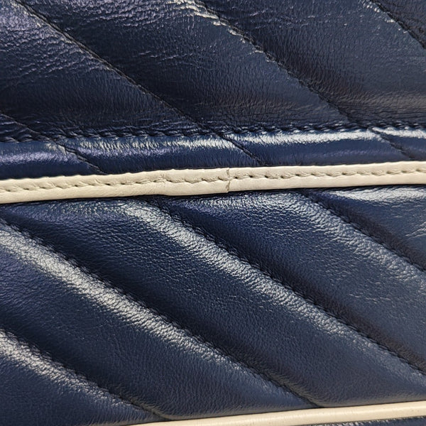 GG Marmont Super Mini Quilted Calfskin Blue