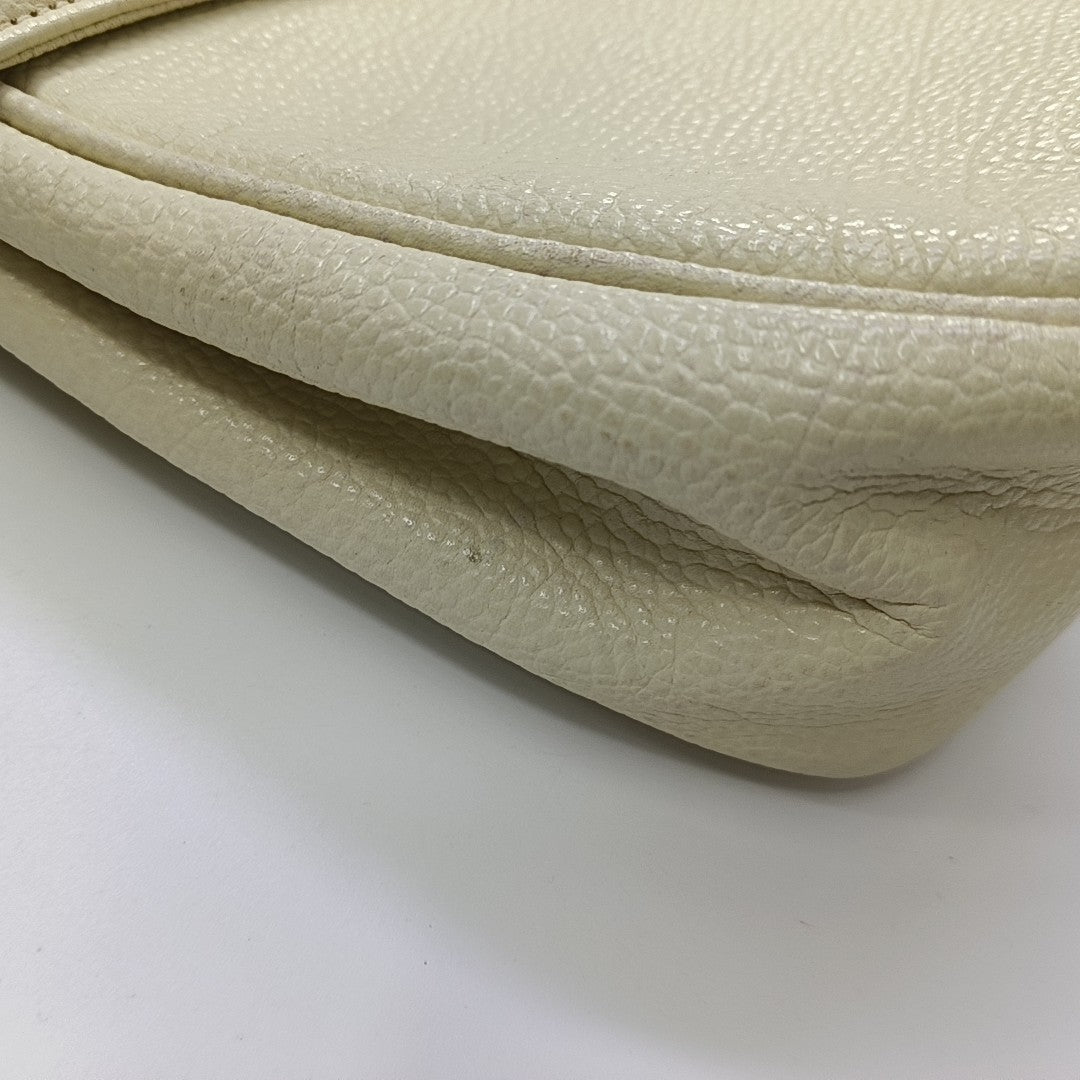 Calfskin Shoulder Bag White