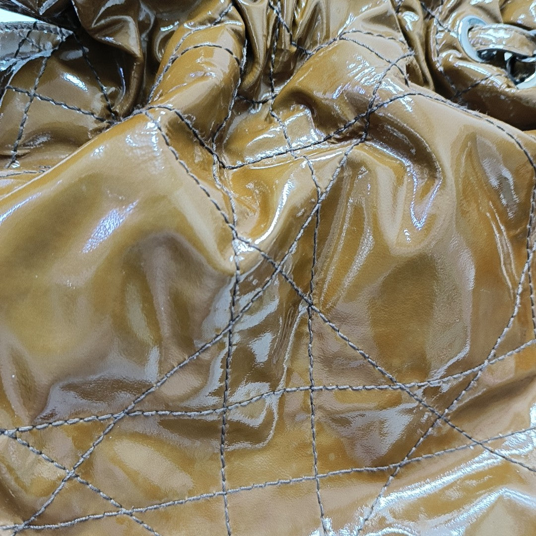 Le Trente Cannage Patent Leather Brown