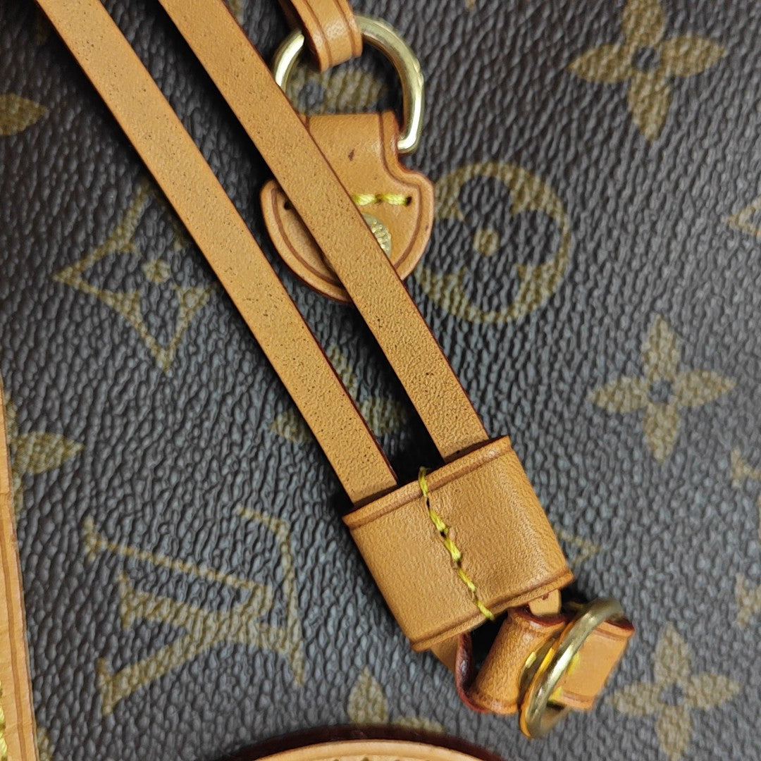 NEVERFULL MM Monogram Coated Canvas Brown