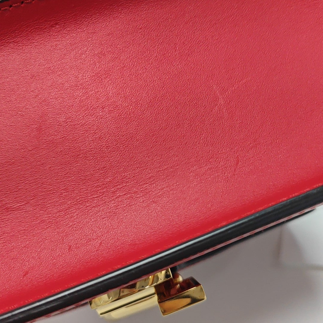 Sylvie Mini Calfskin Red