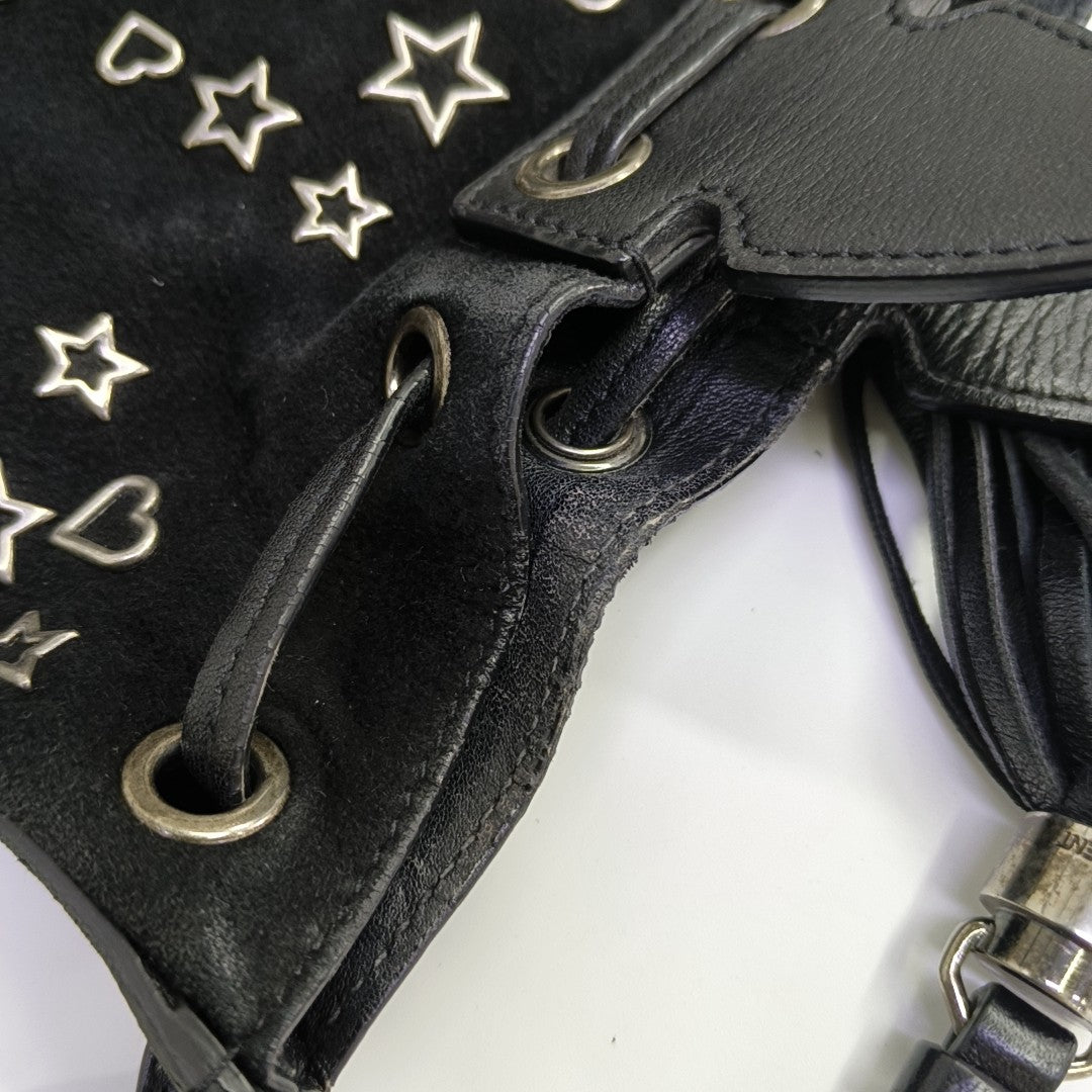 Suede Bucket Bag Black