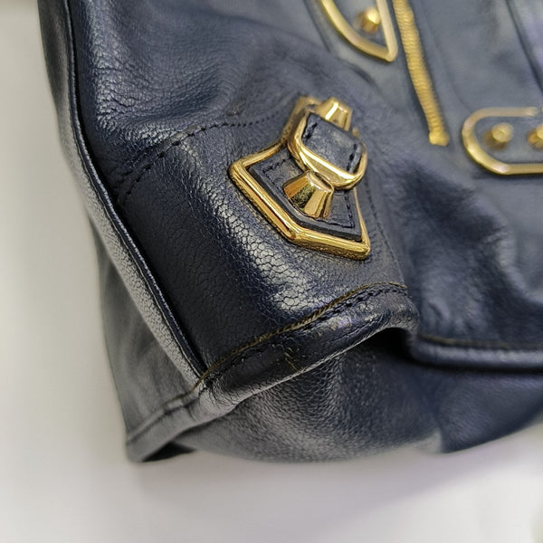 Classic Metallic Edge City Medium Lambskin Blue