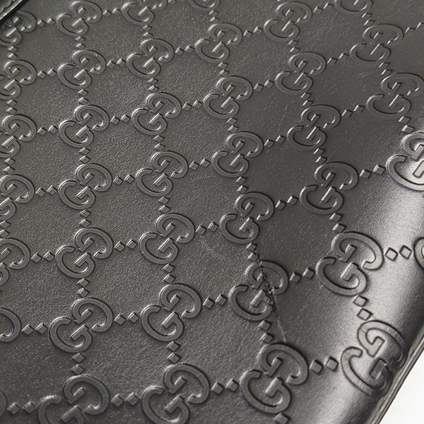 Signature Medium Monogram Calfskin Black