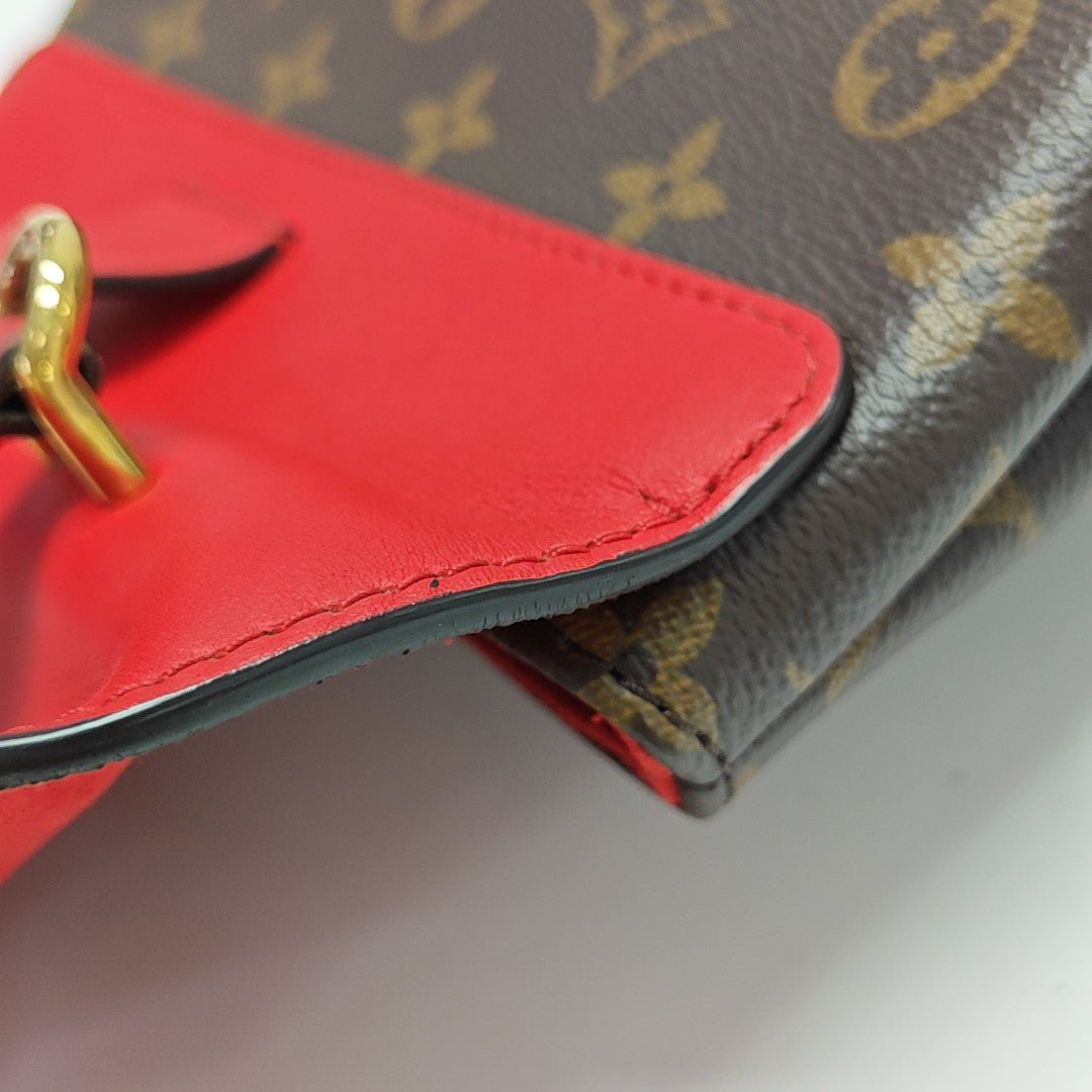LOCKY BB Monogram Coated Canvas Red