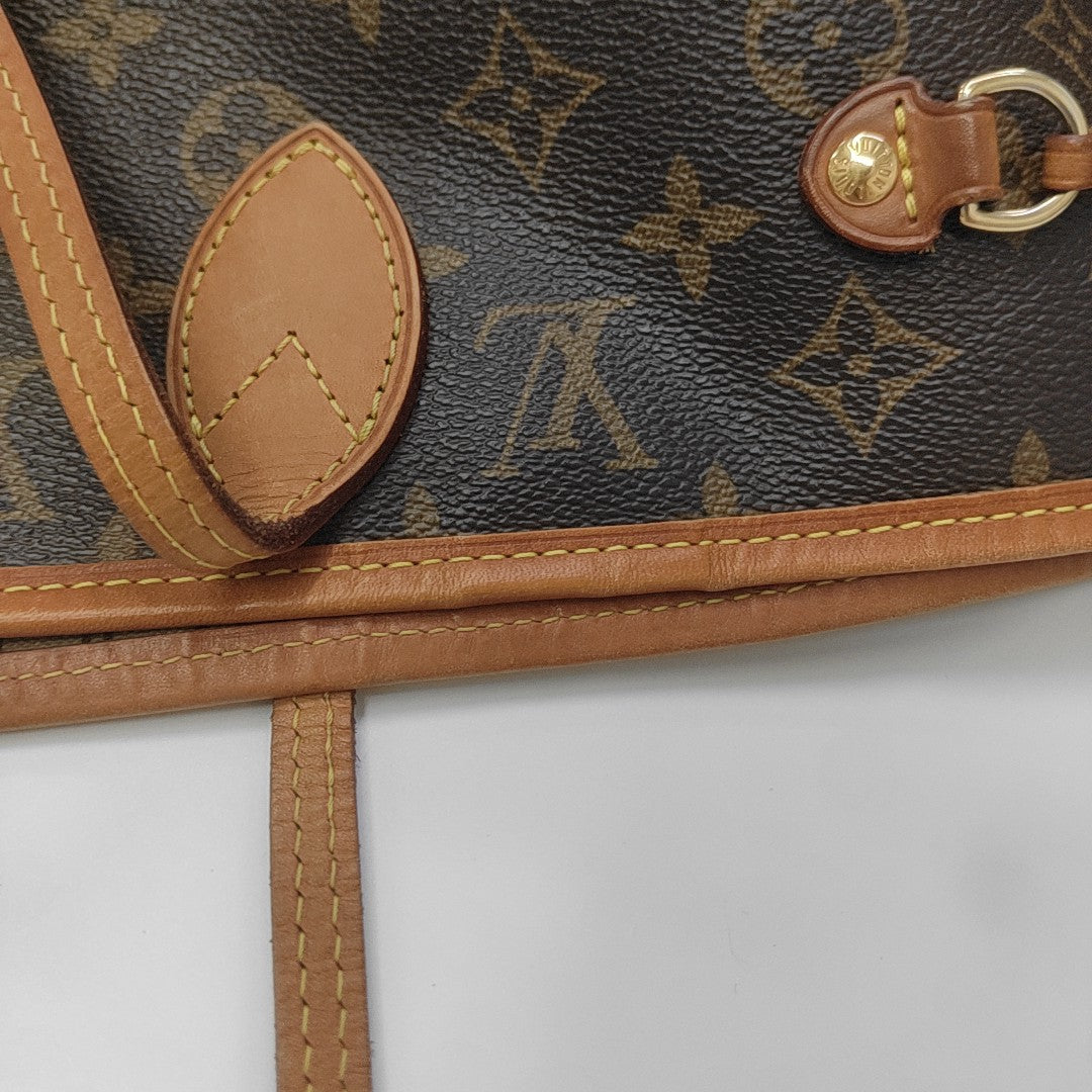 NEVERFULL MM Monogram Coated Canvas Brown