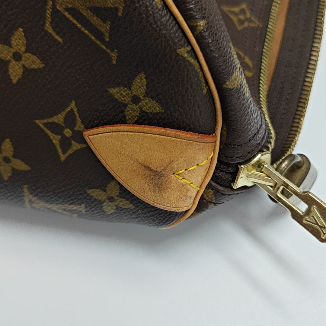 KEEPALL 45 Monogram Coated Canvas Brown