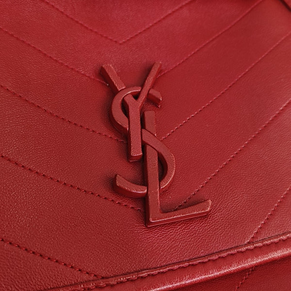 NIKI Medium Chevron Lambskin Red