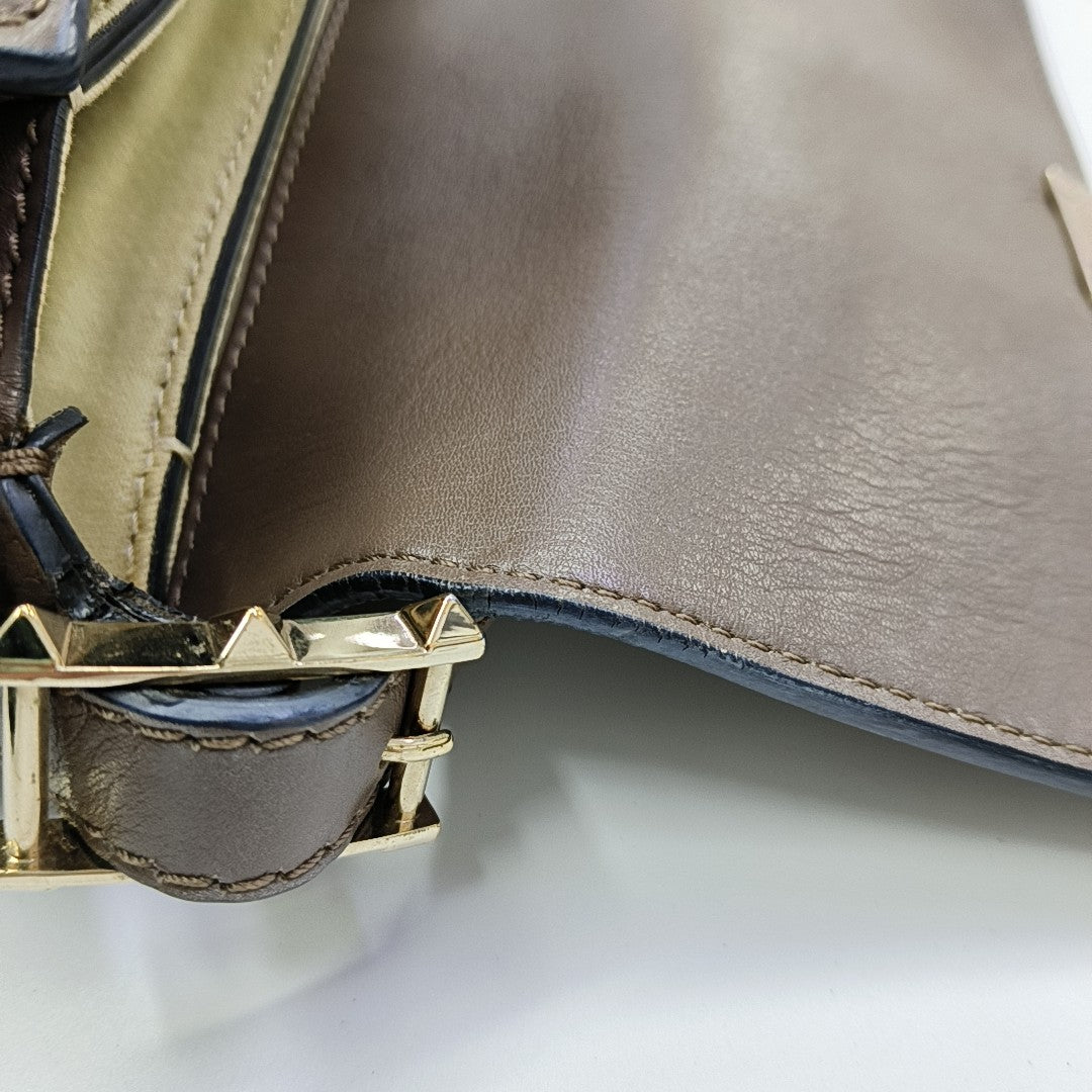Calfskin Shoulder Bag Gray