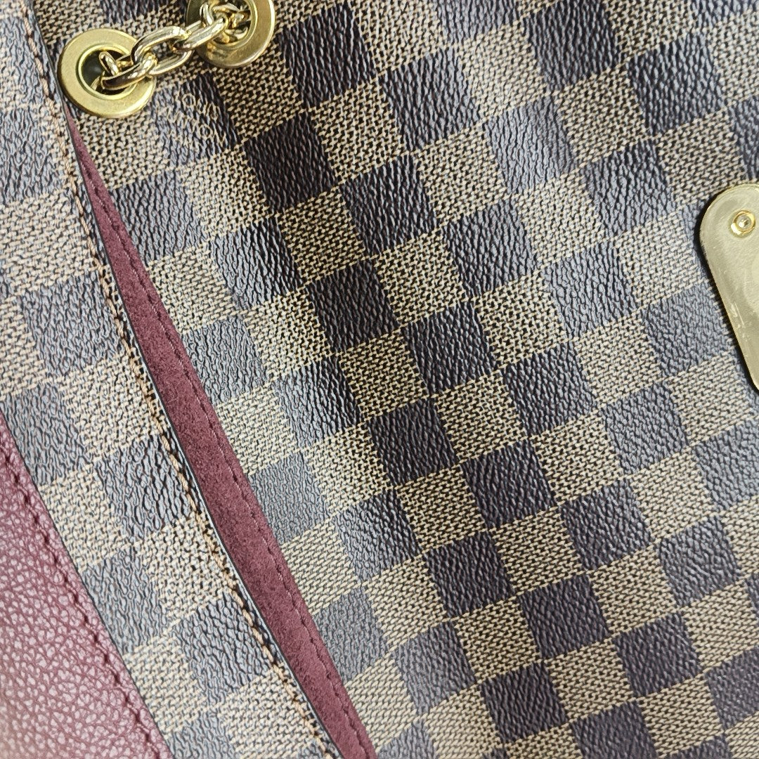 VAVIN PM Damier Ebene Coated Canvas Brown