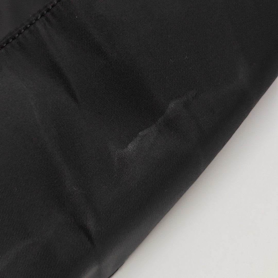Nylon Top Handle Bag Black