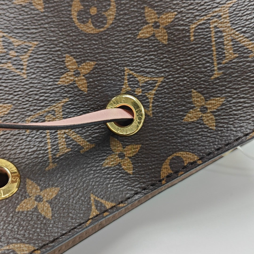 NÉONOÉ MM Monogram Coated Canvas Brown