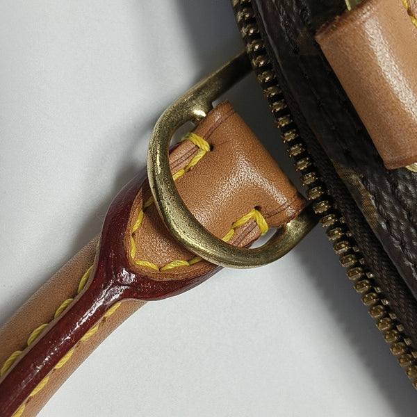 ALMA BB Monogram Coated Canvas Brown