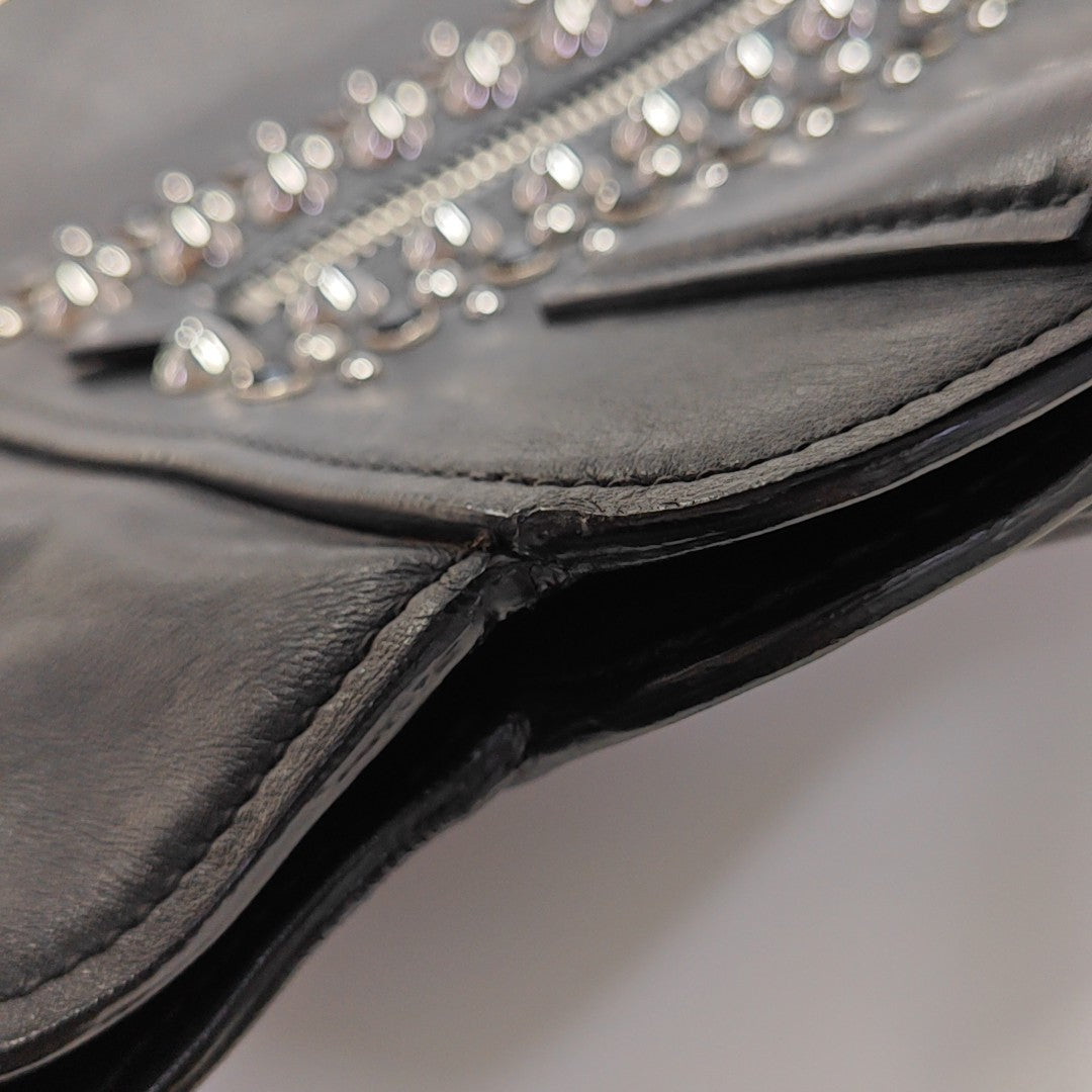 Calfskin Top Handle Bag Black