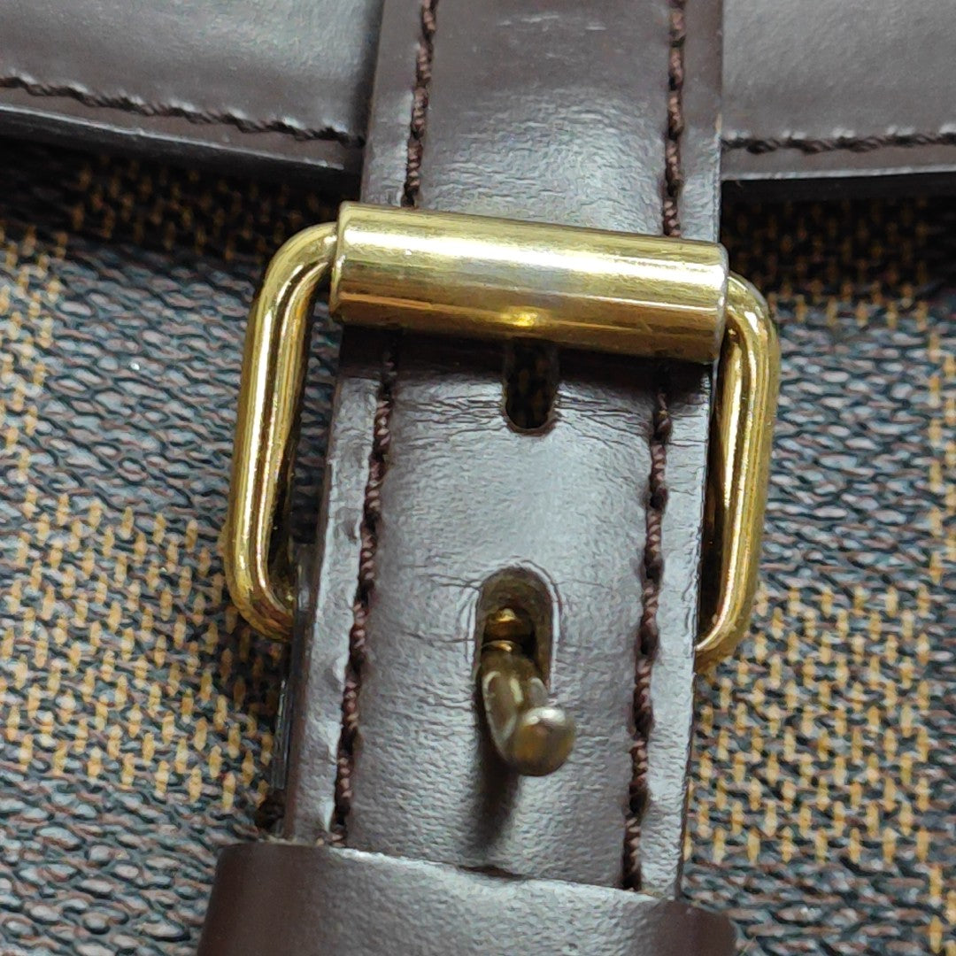 UZES Damier Ebene Coated Canvas Brown