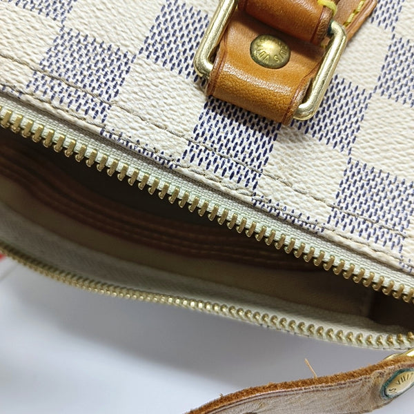 SPEEDY 25 Damier Azur Coated Canvas White