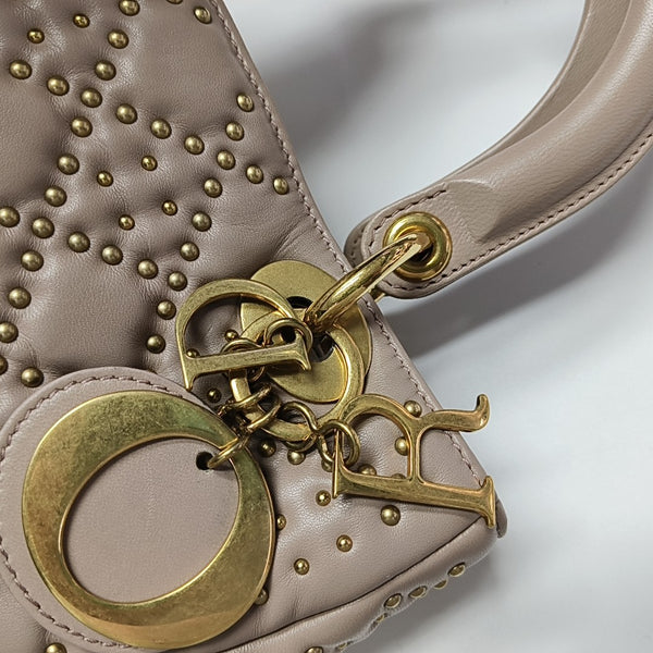 Lady Dior Medium Cannage Lambskin Beige