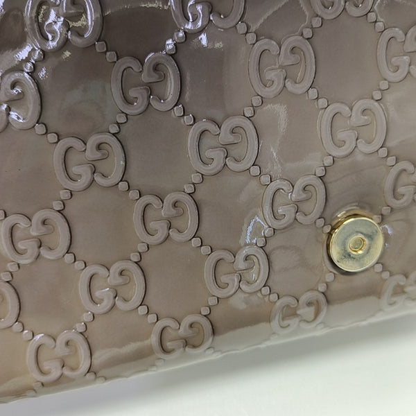 Monogram Patent Leather Shoulder Bag Purple