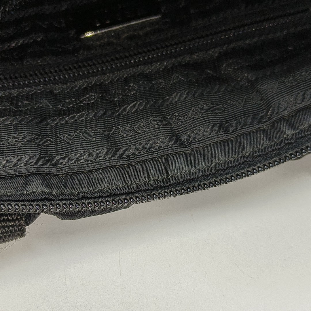 Nylon Top Handle Bag Black