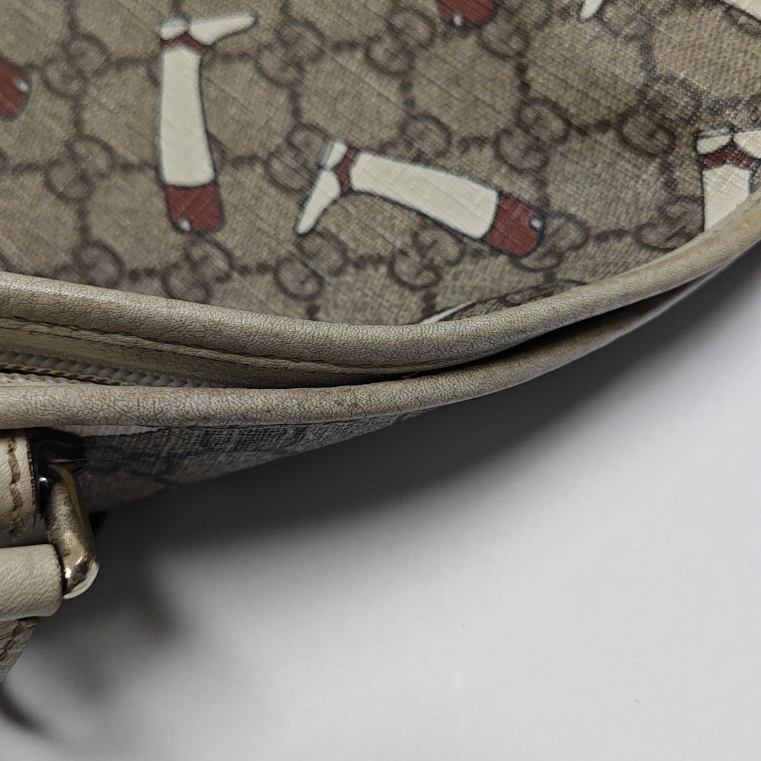 Monogram Coated Canvas Shoulder Bag Beige
