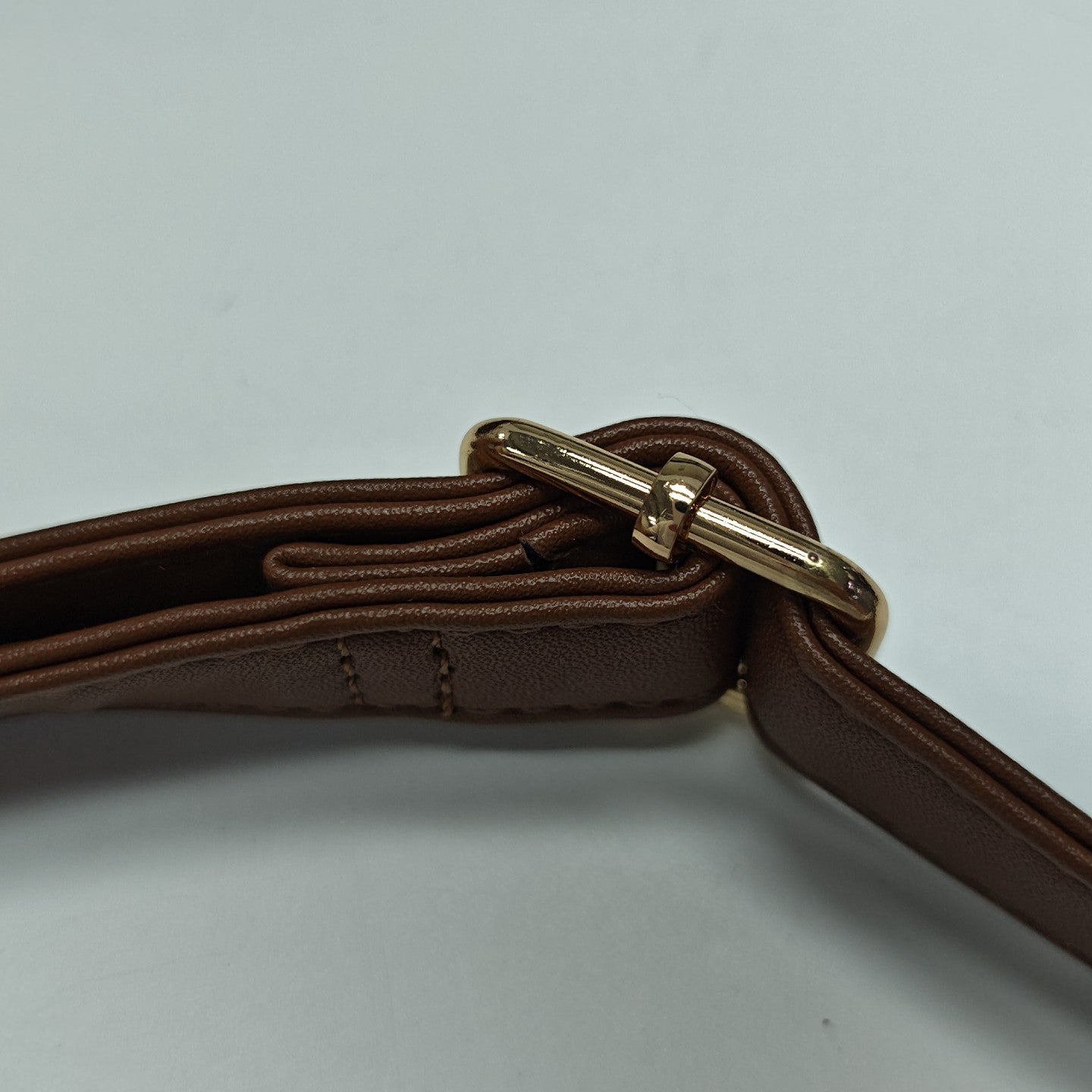 Coated Canvas Shoulder Bag Brown