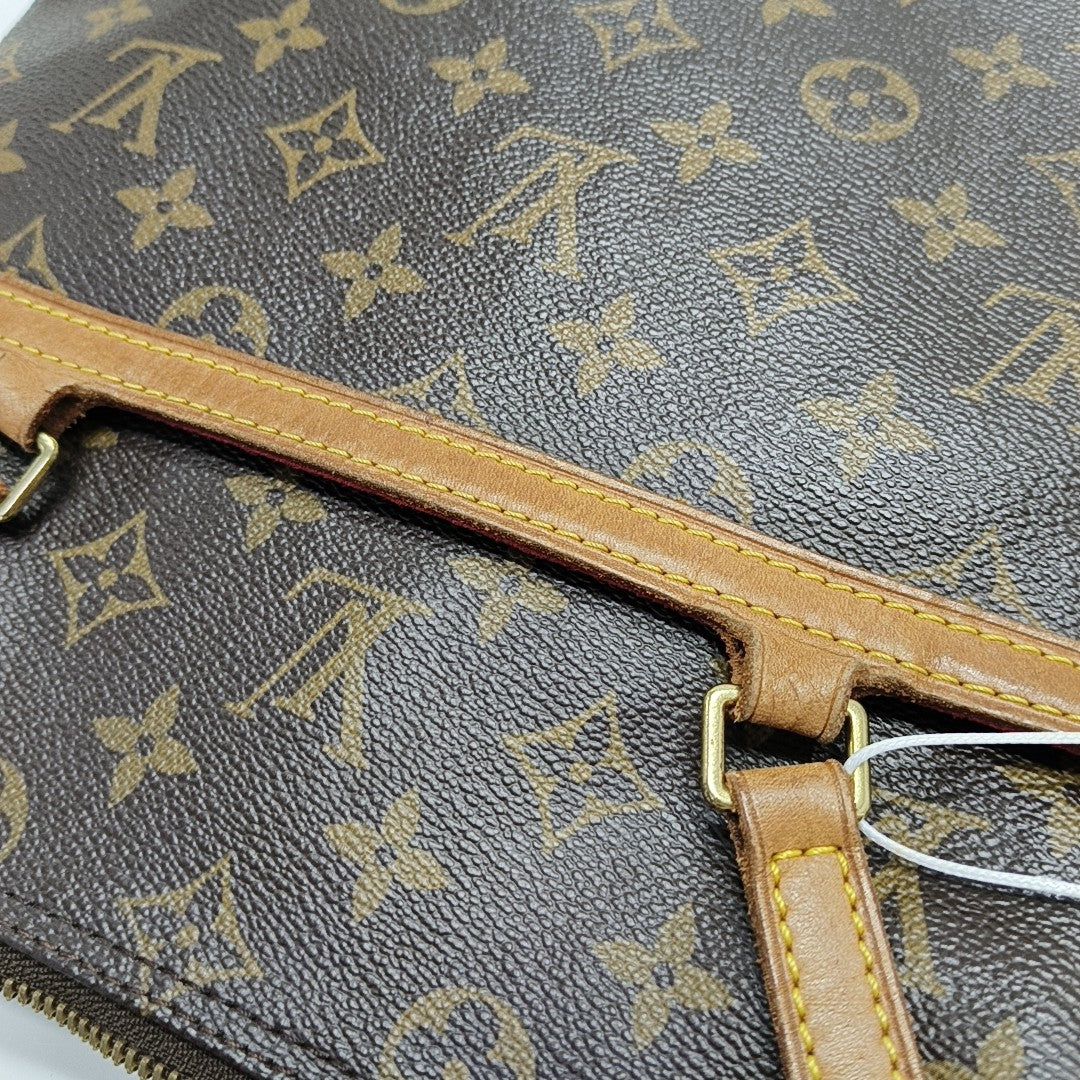COUSSIN GM Monogram Coated Canvas Brown