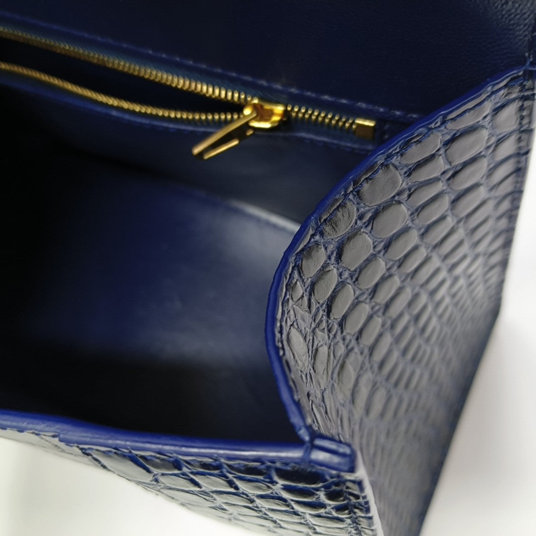 Hourglass S Calfskin Blue