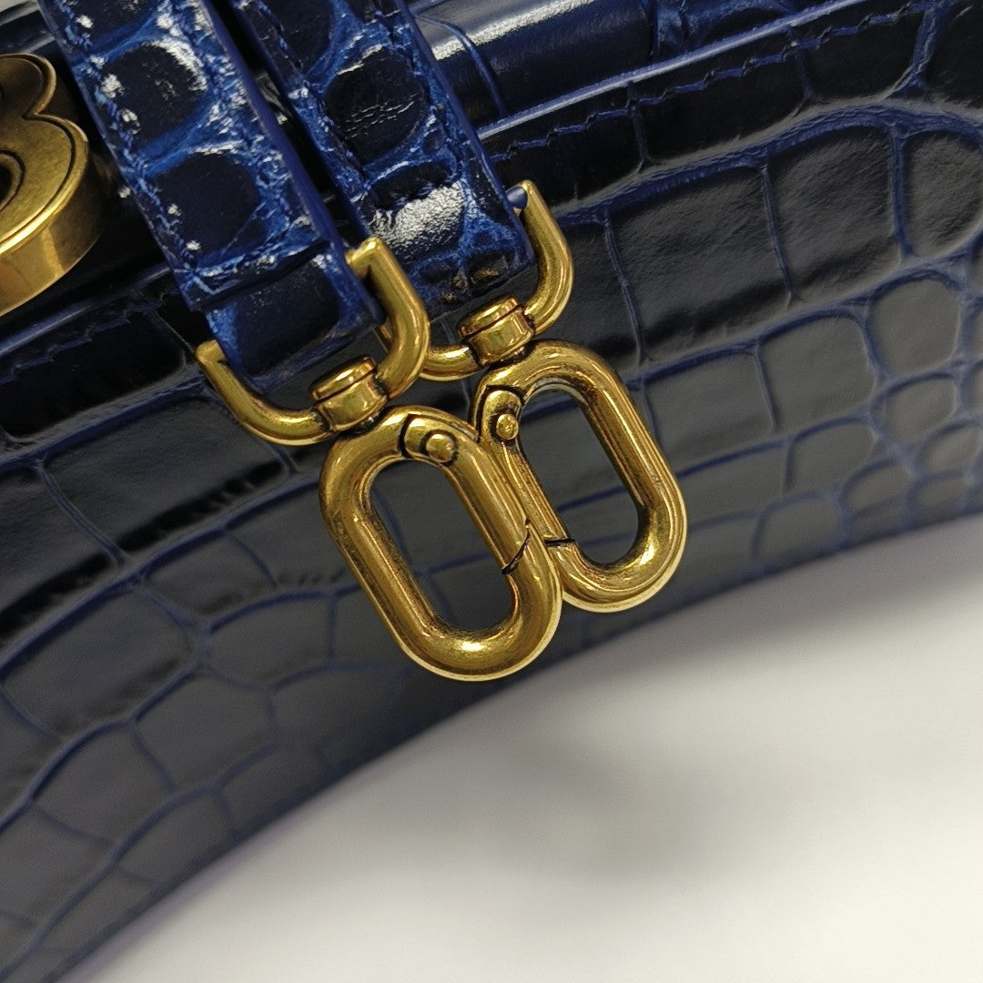 Hourglass S Calfskin Blue