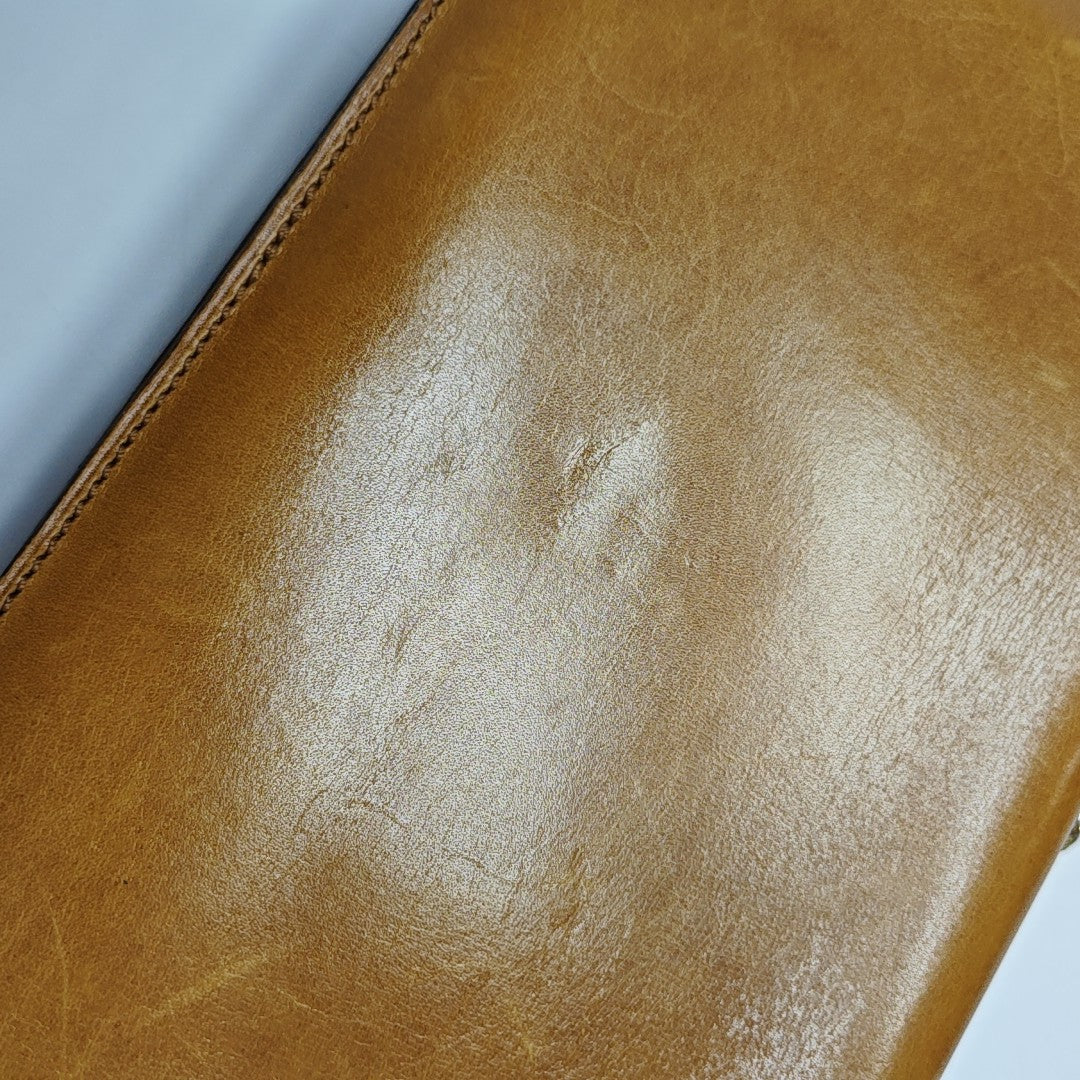 Calfskin Shoulder Bag Brown