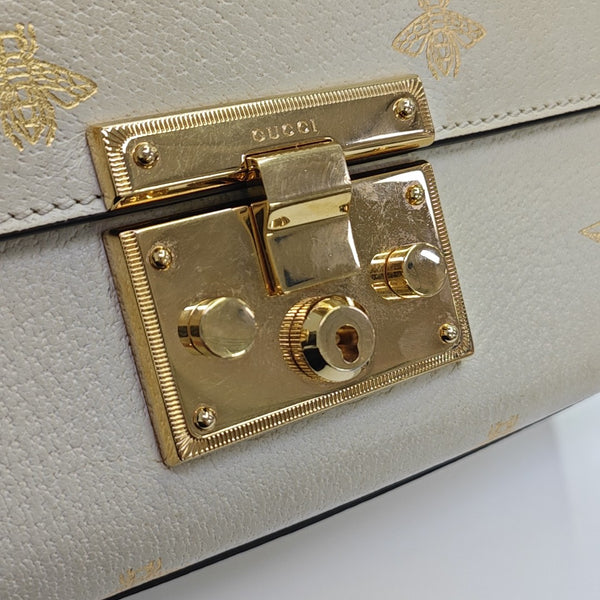 Padlock Small Calfskin White