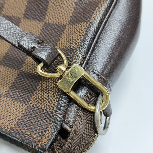 TROUSSE MAKE UP Damier Ebene Coated Canvas Brown