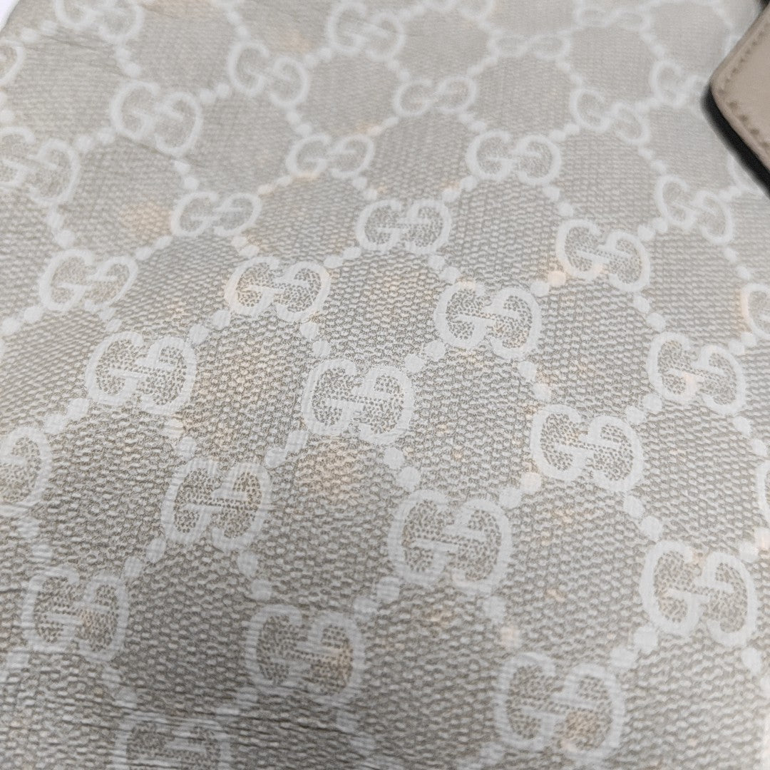 Ophidia Medium Monogram Coated Canvas Beige