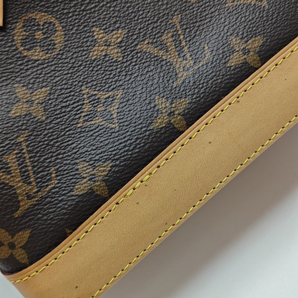 ALMA BB Monogram Coated Canvas Brown