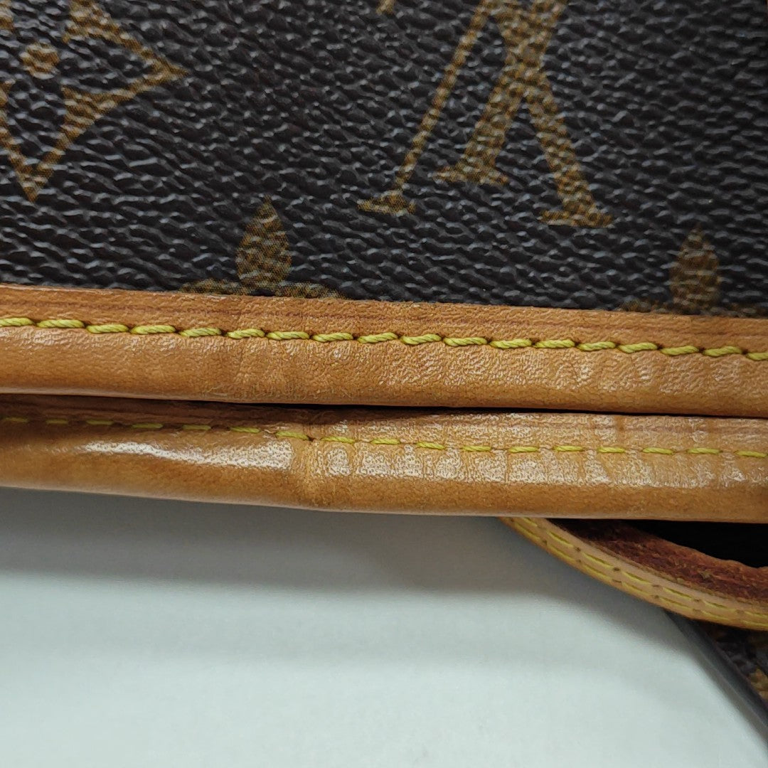 NEVERFULL MM Monogram Coated Canvas Brown