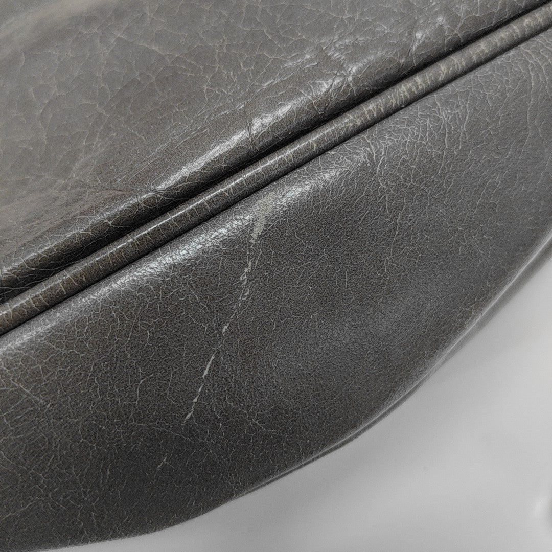 Calfskin Top Handle Bag Gray