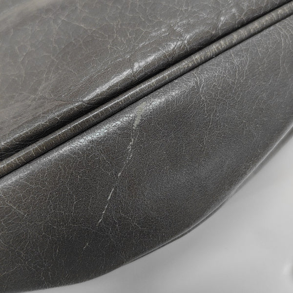Calfskin Top Handle Bag Gray