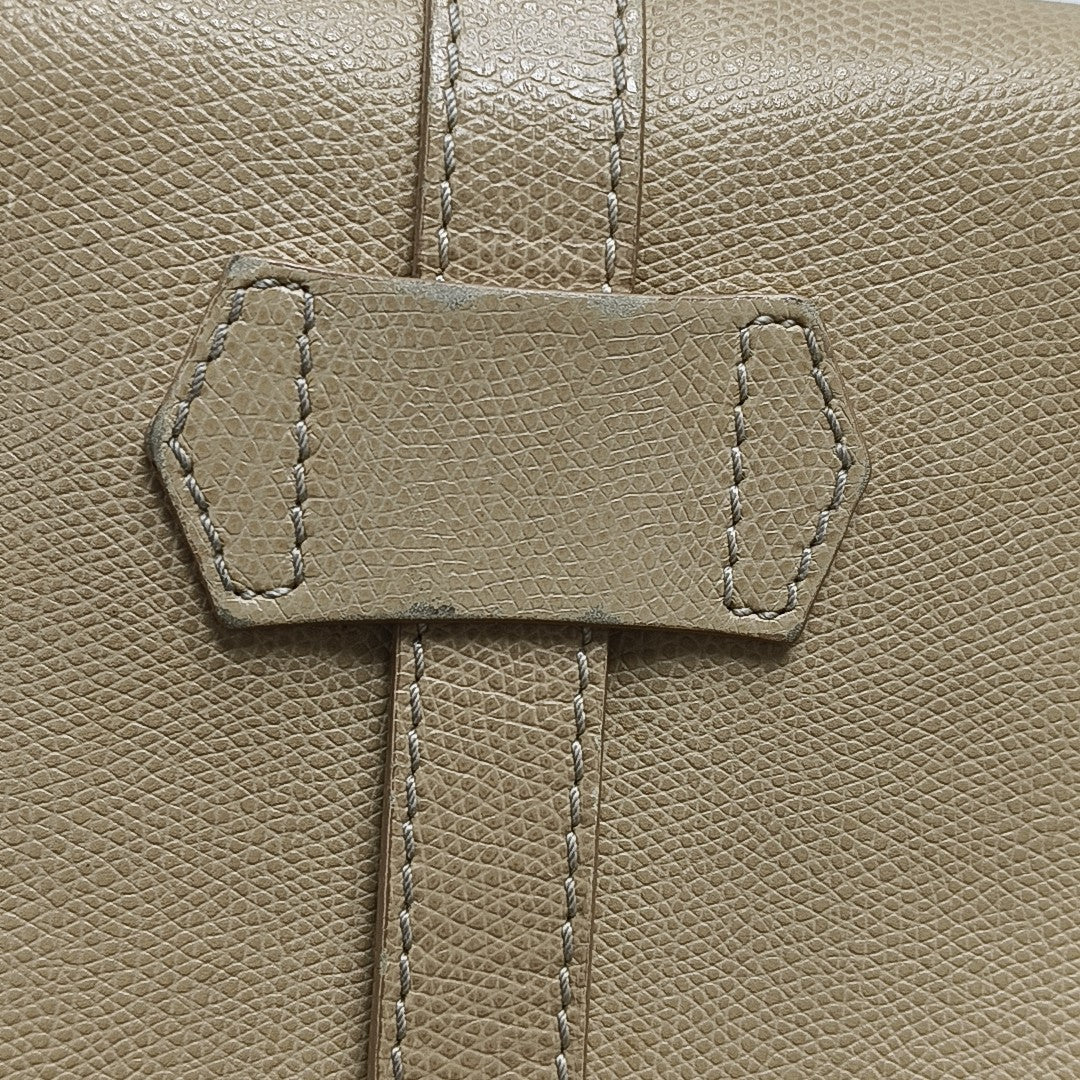 Calfskin Top Handle Bag Beige