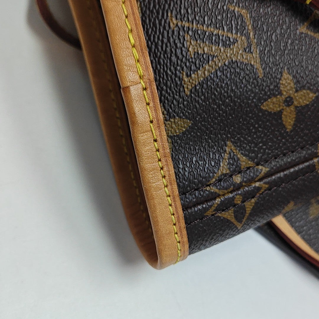 NEVERFULL MM Monogram Coated Canvas Brown