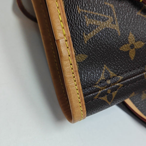 NEVERFULL MM Monogram Coated Canvas Brown