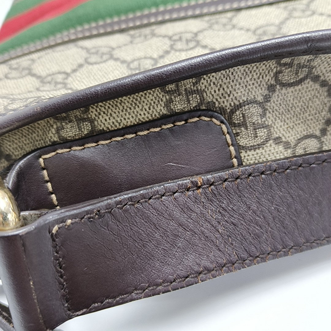 Monogram Coated Canvas Crossbody Bag Beige
