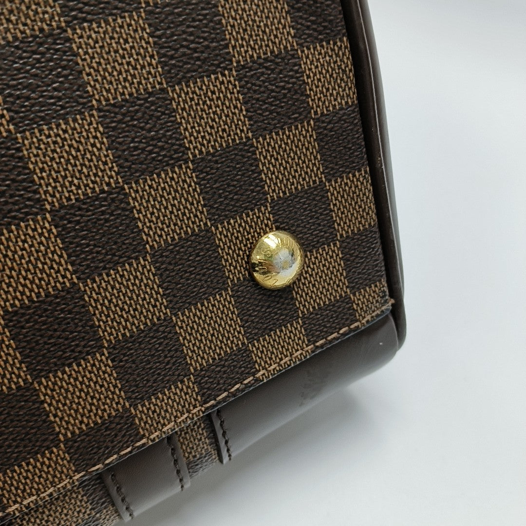 BERKELEY Damier Ebene Coated Canvas Brown