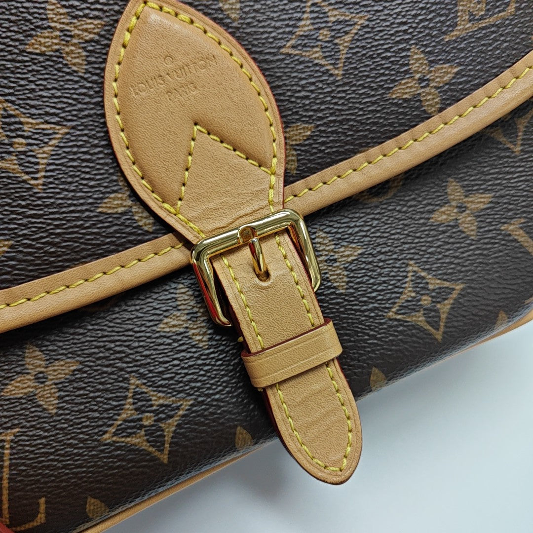 DIANE Monogram Coated Canvas Brown
