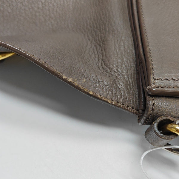 Calfskin Shoulder Bag Gray