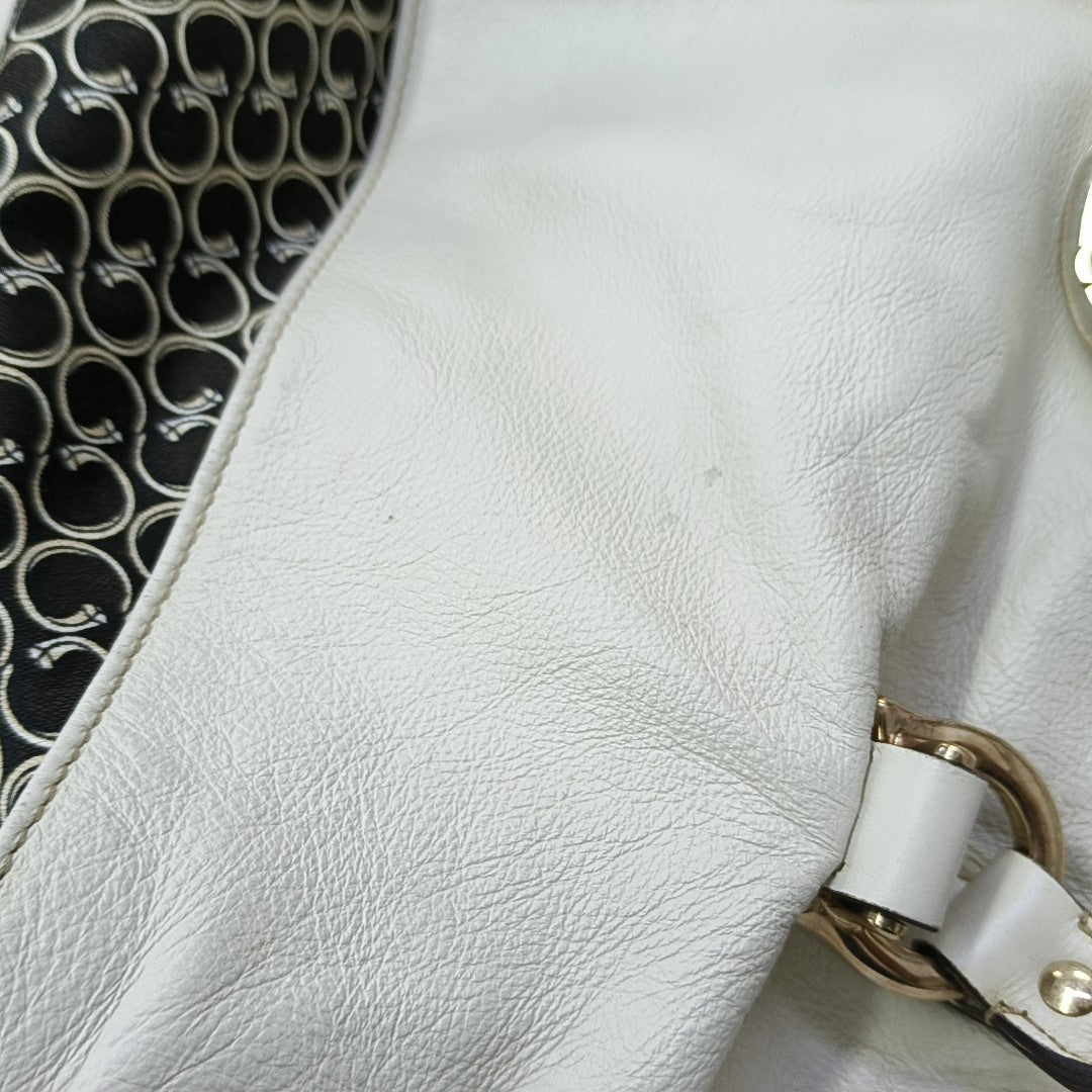 Calfskin Top Handle Bag White