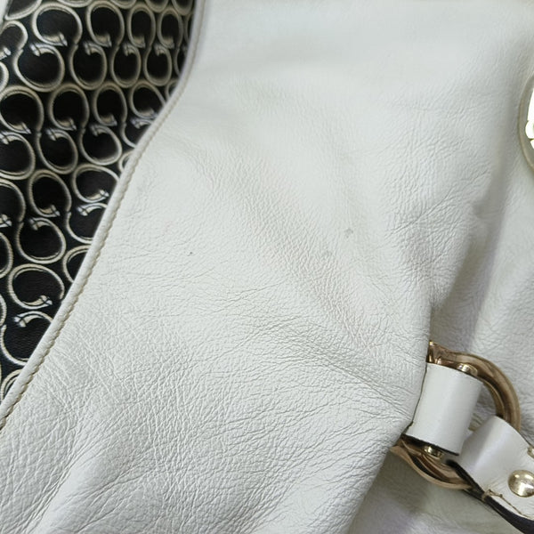Calfskin Top Handle Bag White