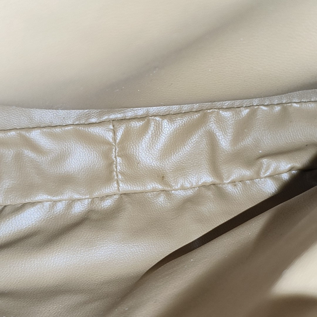 Coated Canvas Top Handle Bag Brown