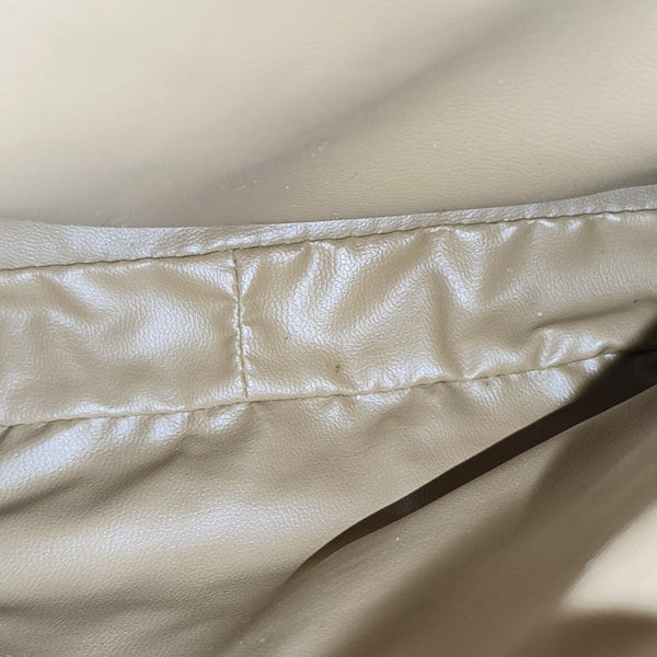 Coated Canvas Top Handle Bag Brown