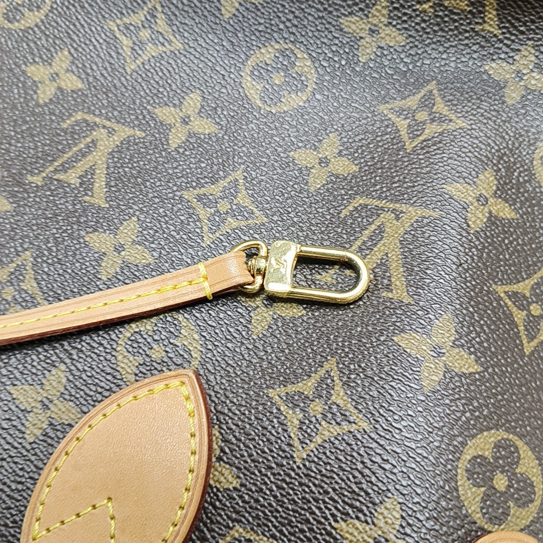 NEVERFULL MM Monogram Coated Canvas Brown